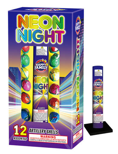 Neon Night 12-Shot Artillery Shell Kit
