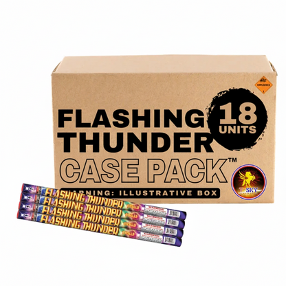 Flashing Thunder 8-Shot Standard Roman Candle (4-Pack) | Case Pack™ 18/1