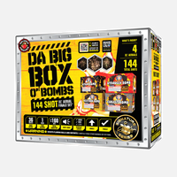 Caja Grande de Bombas XL® Juego de Fuegos Artificiales de 144 Disparos®