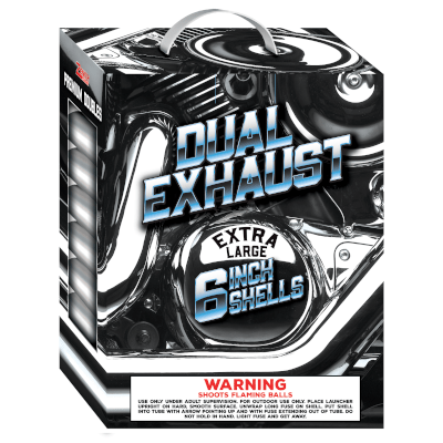 Dual Exhaust 12-Shot 6 in. Canister Shell Kit