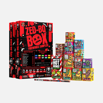 Zed-BQ™ BOX 210 Shot Fireworks Sampler®