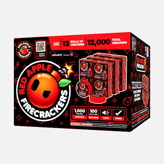 Petardos Red Apple® Bombs de 1,000 tiros con final de 100 disparos