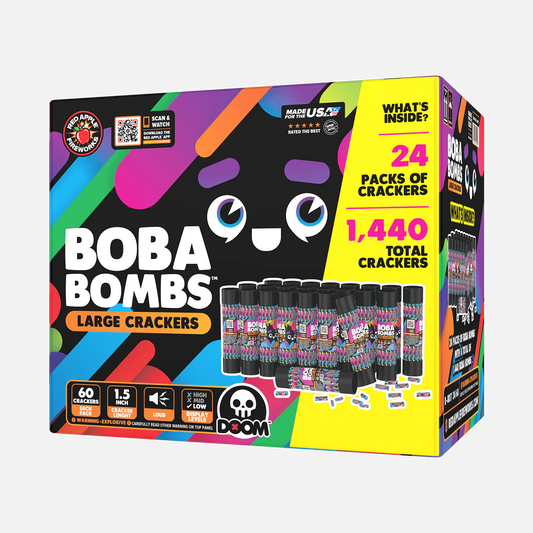 Boba-Bombs™ 60 disparos estilo tubo cracker M-1000