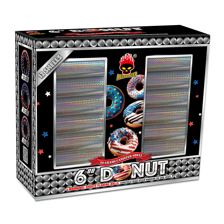 Donut 6 in. 12-Shot Canister Shell Kit