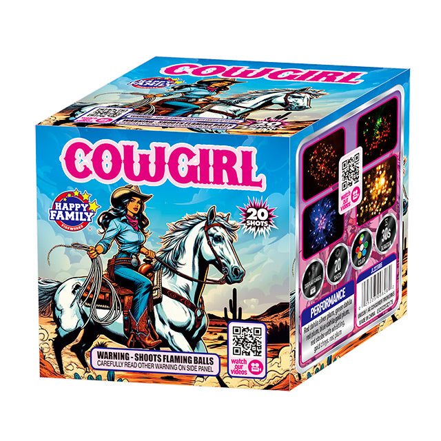 Cow Girl 20-Shot Standard Aerial Cake