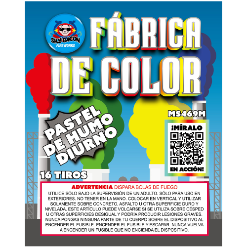 Color Factory (Daytime) 16-Shot Standard Aerial Cake