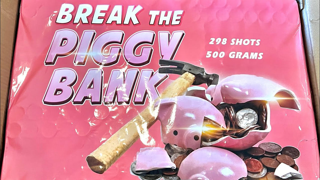 Break the Piggy Bank 298-Shot XXL Aerial Cake