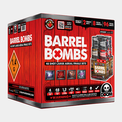 Barrel Bombs 48-Shot Standard Aerial Finale Set