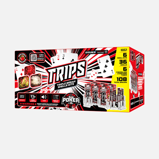 TRIPS™ cartuchos triples de 6 disparos con bolas de ruptura