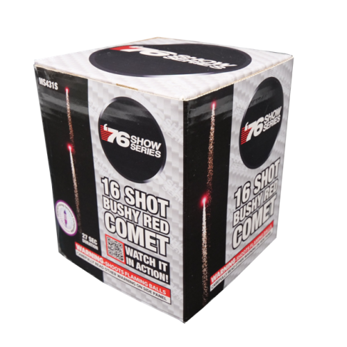 Bushy Red Comet (27sec) 16-Shot Standard Aerial Cake