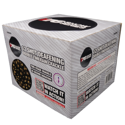 Double Timerain Crackle 12-Shot XL Aerial Cake