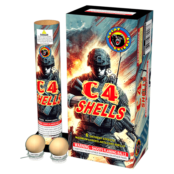 C4 Shells Cartuchos de mortero de 6 disparos