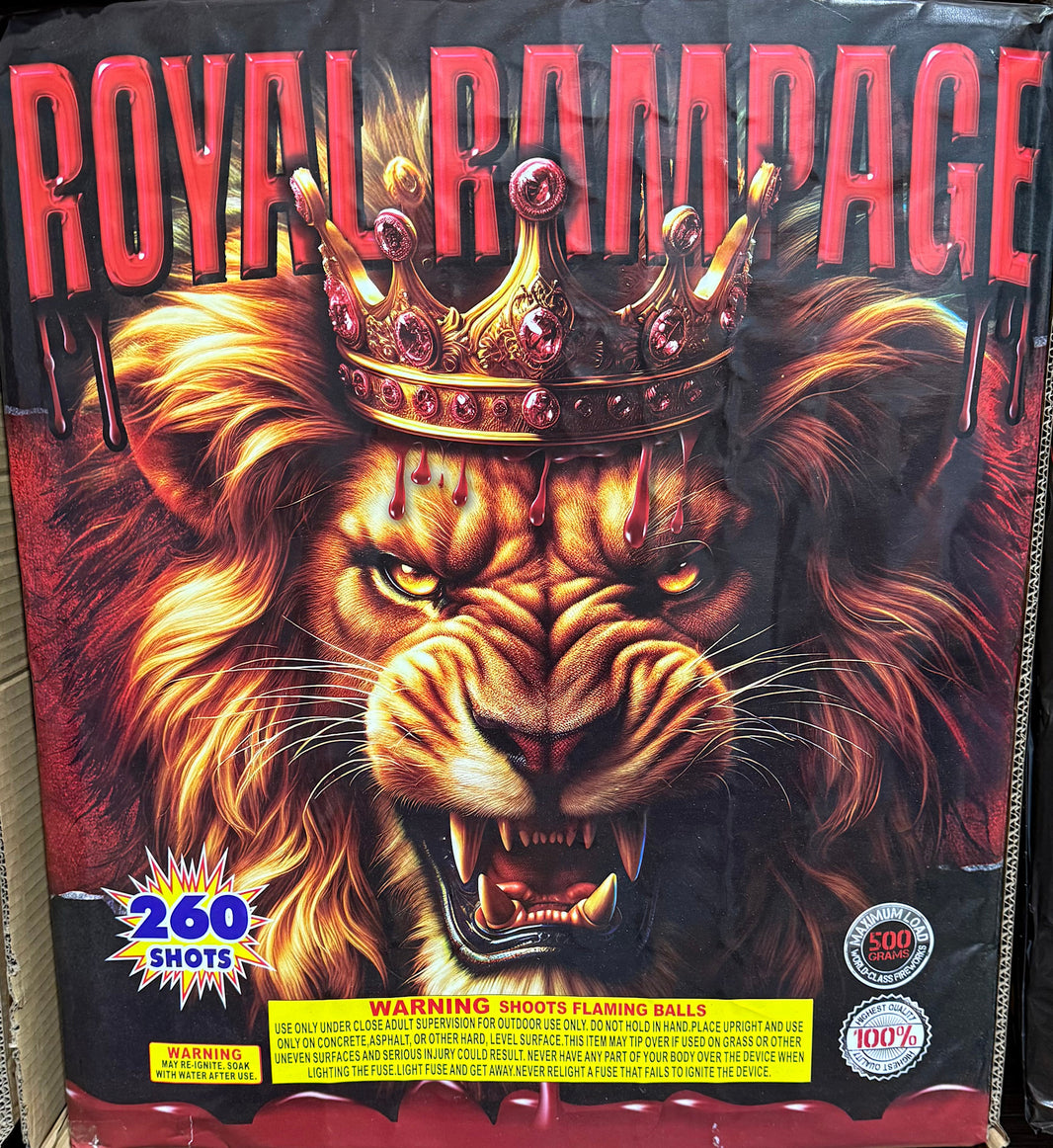 Royal Rampage 260-Shot XL Aerial Cake