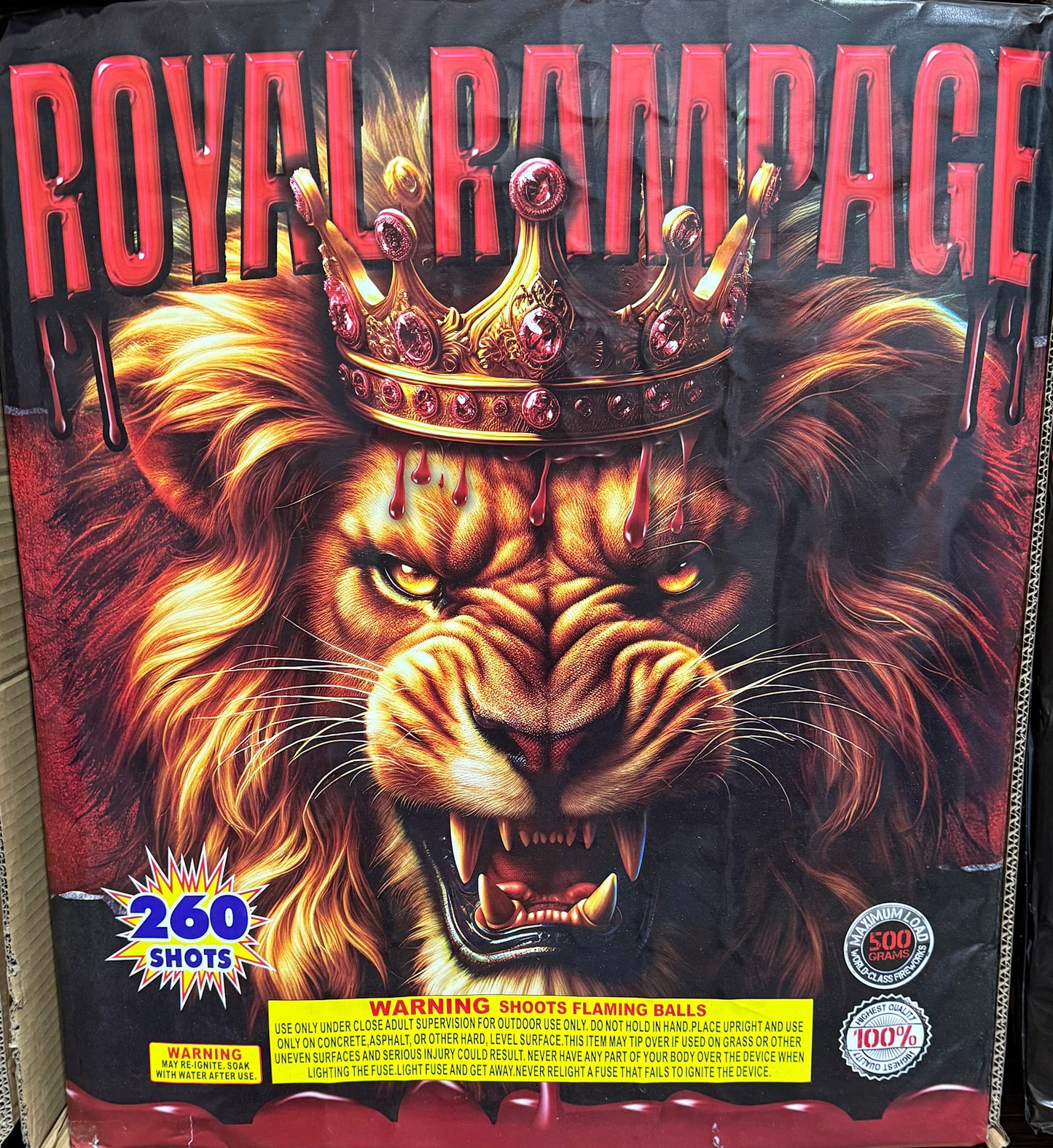 Royal Rampage 260-Shot XL Aerial Cake