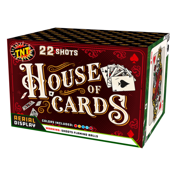 House Of cards 22-Shot XL Aerial Cake