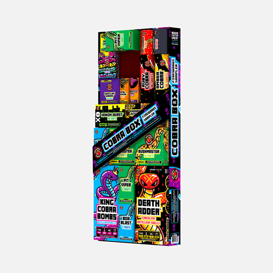 Cobra Box™ 730 Sampler de fuegos artificiales Shot®