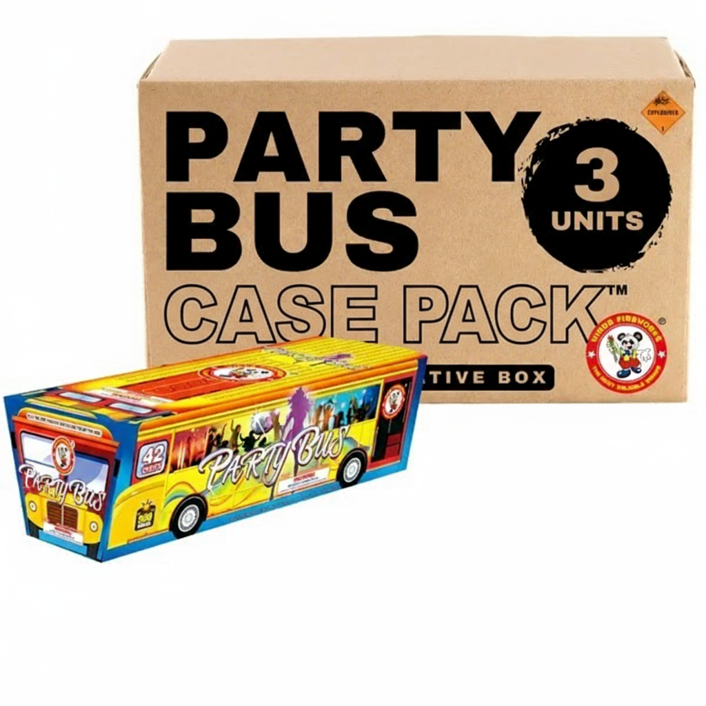 Party Bus 42-Shot XL Aerial Cake | Case Pack™ 3/1