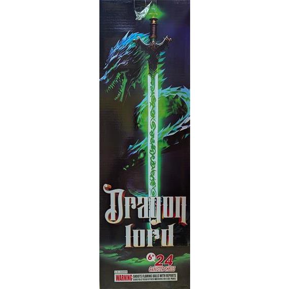 Cohetes Canister Dragon Lord de 24 disparos y 6 pulgadas