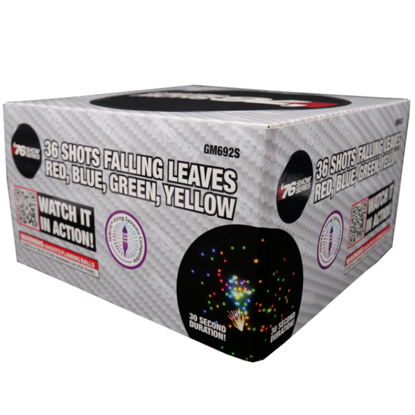 Falling Leaves RBGY (30sec) 36-Shot XL Aerial Cake