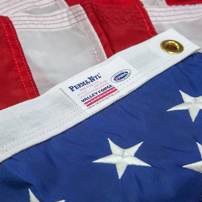 Valley Forge Flag 6.17-ft W x 4.08-ft H American Embroidered Flag